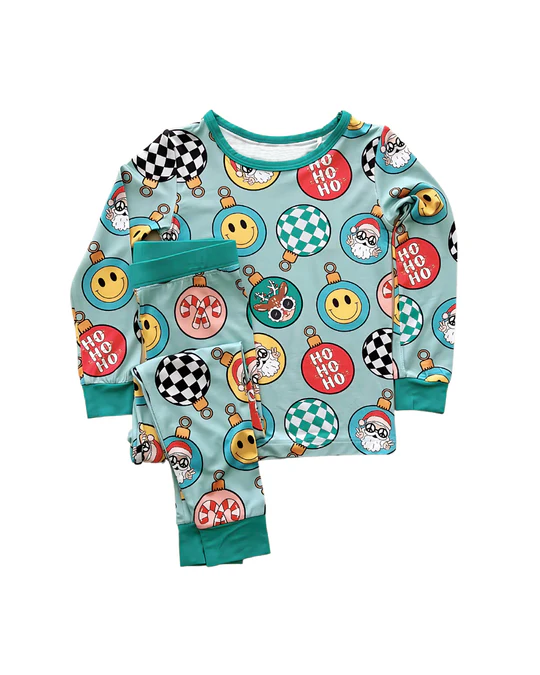 Baby Boys Christmas Smile Disco Shirt Pants Pajamas Clothes Sets Preorder