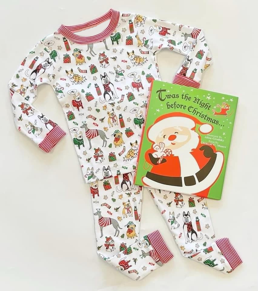 Baby Boys Christmas Dogs Shirt Pants Pajamas Clothes Sets Preorder