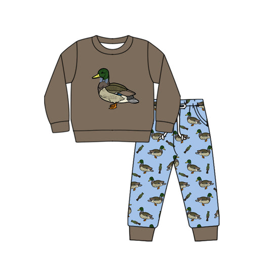 Baby Boys Ducks Hunting Top Pants Outfits Clothes Sets Preorder