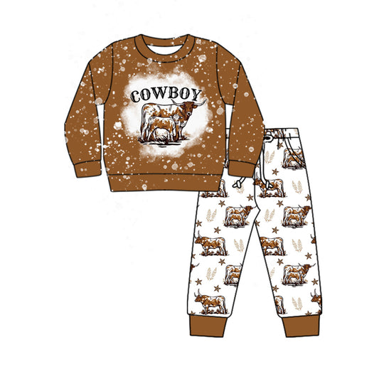 Baby Boys Cowboy Western Top Pants Clothes Sets Preorder