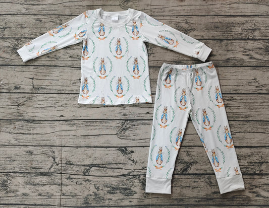 Baby Boys Easter Rabbits Shirt Pants Pajamas