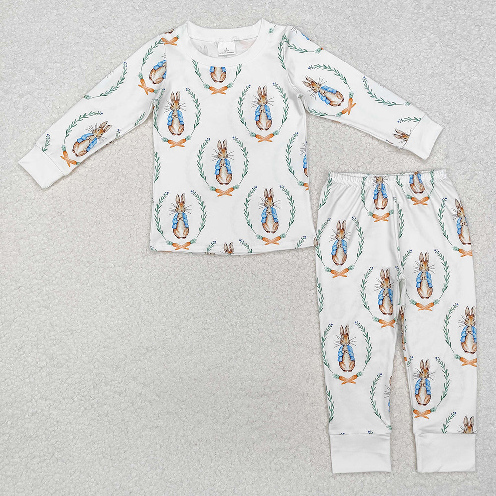 Baby Boys Easter Rabbits Shirt Pants Pajamas