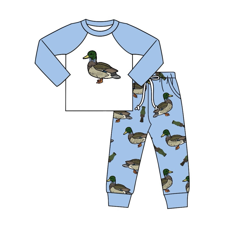 Baby Boys Blue Duck Shirt Pants Clothes Sets Preorder