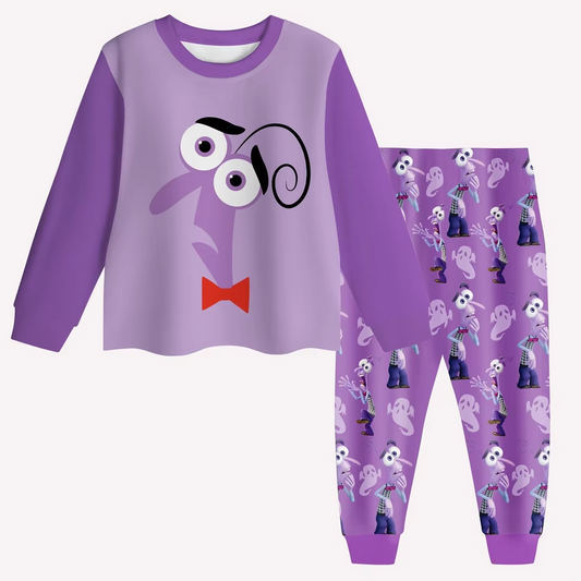 Baby Girls Lavender Cartoon Top Pants Pajamas Clothes Sets Preorder