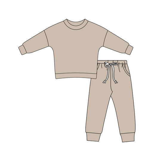 Baby Boys Light Brown Shirt Pants Sports Clothes Sets Preorder