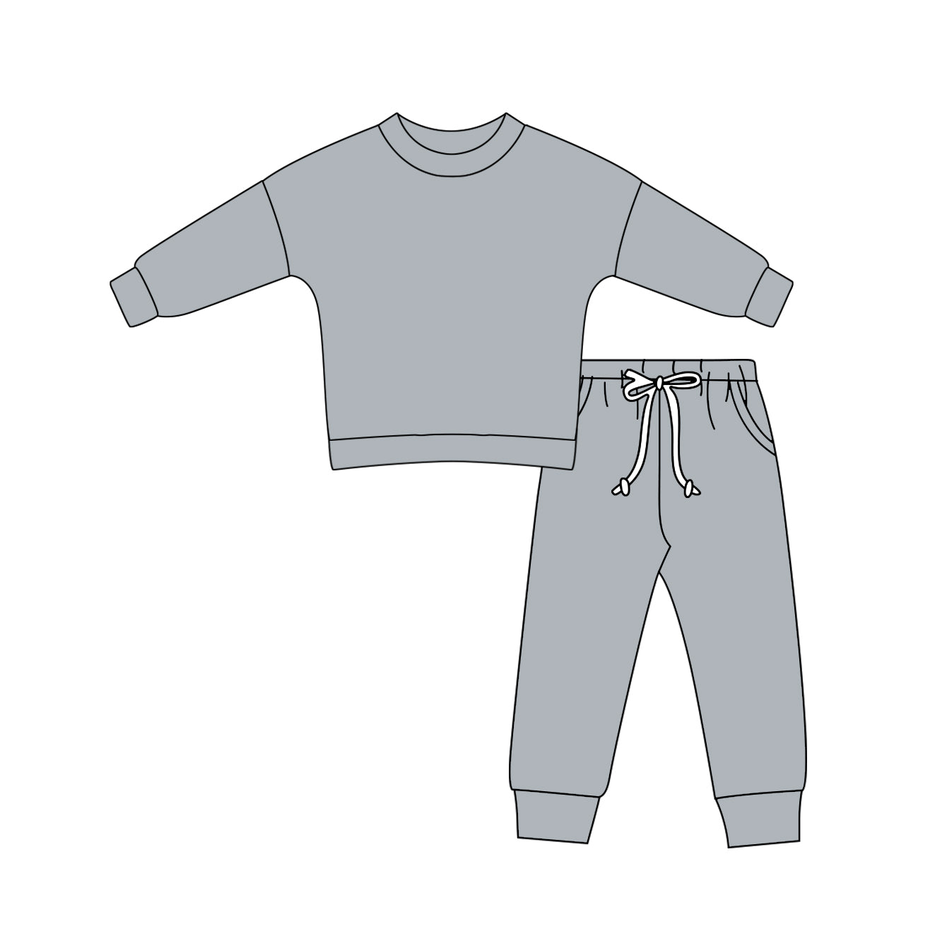 Baby Boys Grey Cotton Shirts Pants Clothes Sets Preorder