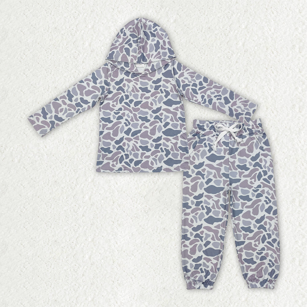 Sibling Baby Boys Camouflage Hooded Top Jogger Pants Outfits Clothes Sets