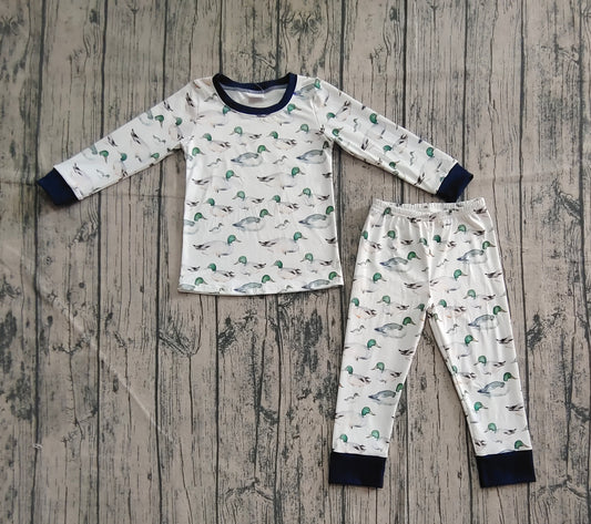 Baby Boys Long Sleeves Ducks Top Pant Farm Pajamas Sets