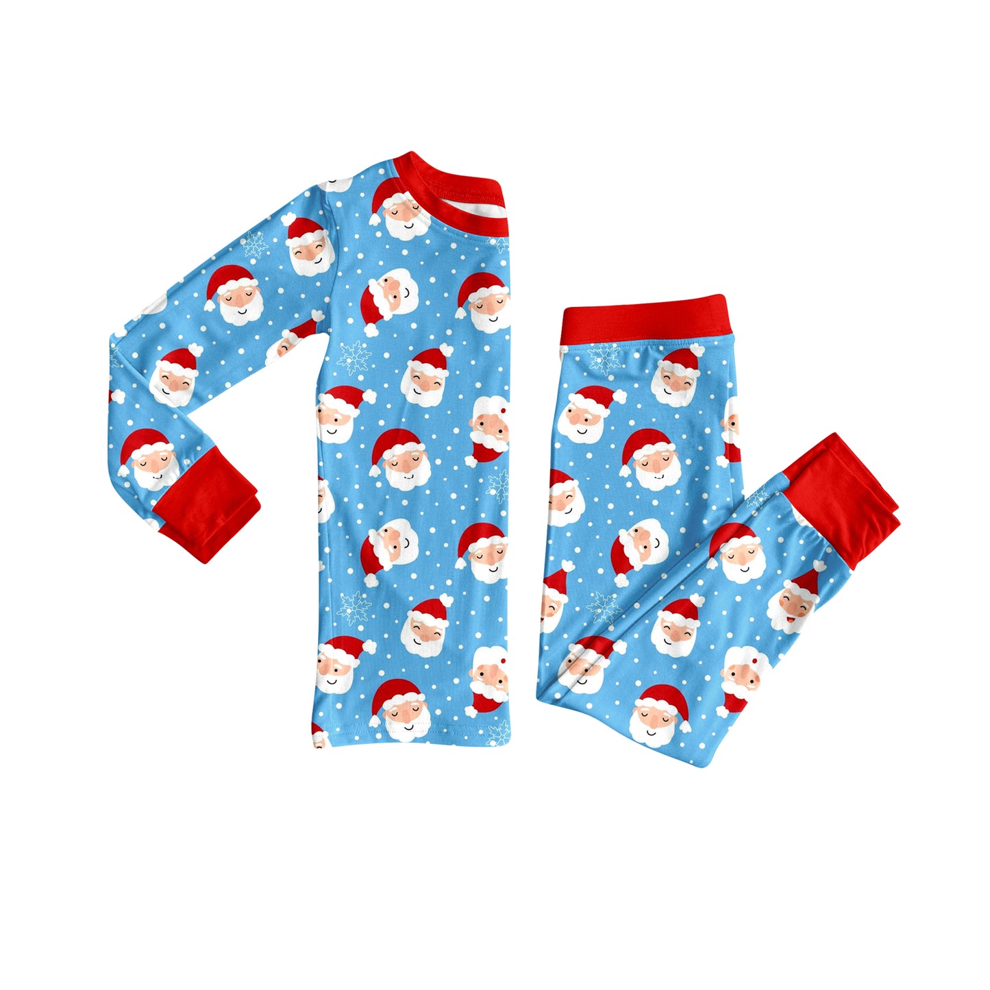 Baby Boys Long Sleeves Christmas Hats Santa Top Pant Pajamas Set Preorder