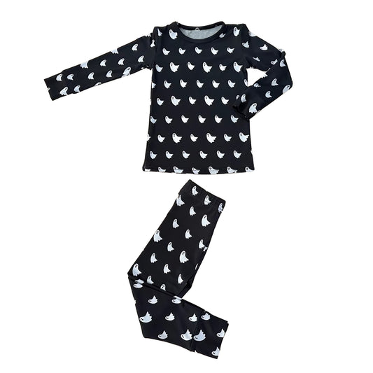 Baby Boys Long Sleeves Ghosts Plaid Top Pant Pajamas Set Preorder