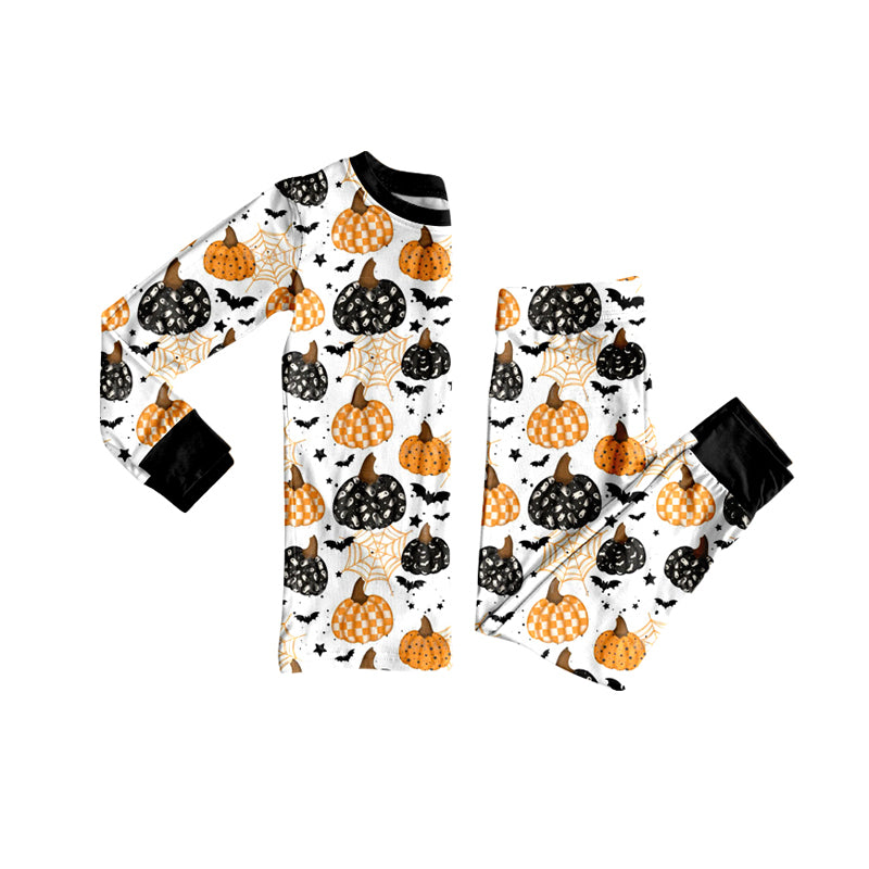 Baby Boys Ghost Bat Pumpkins Top Pant Halloween Pajamas Set Preorder