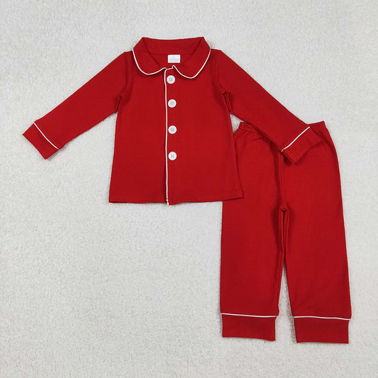 Baby Boys red color cotton Christmas pajamas pants clothes sets