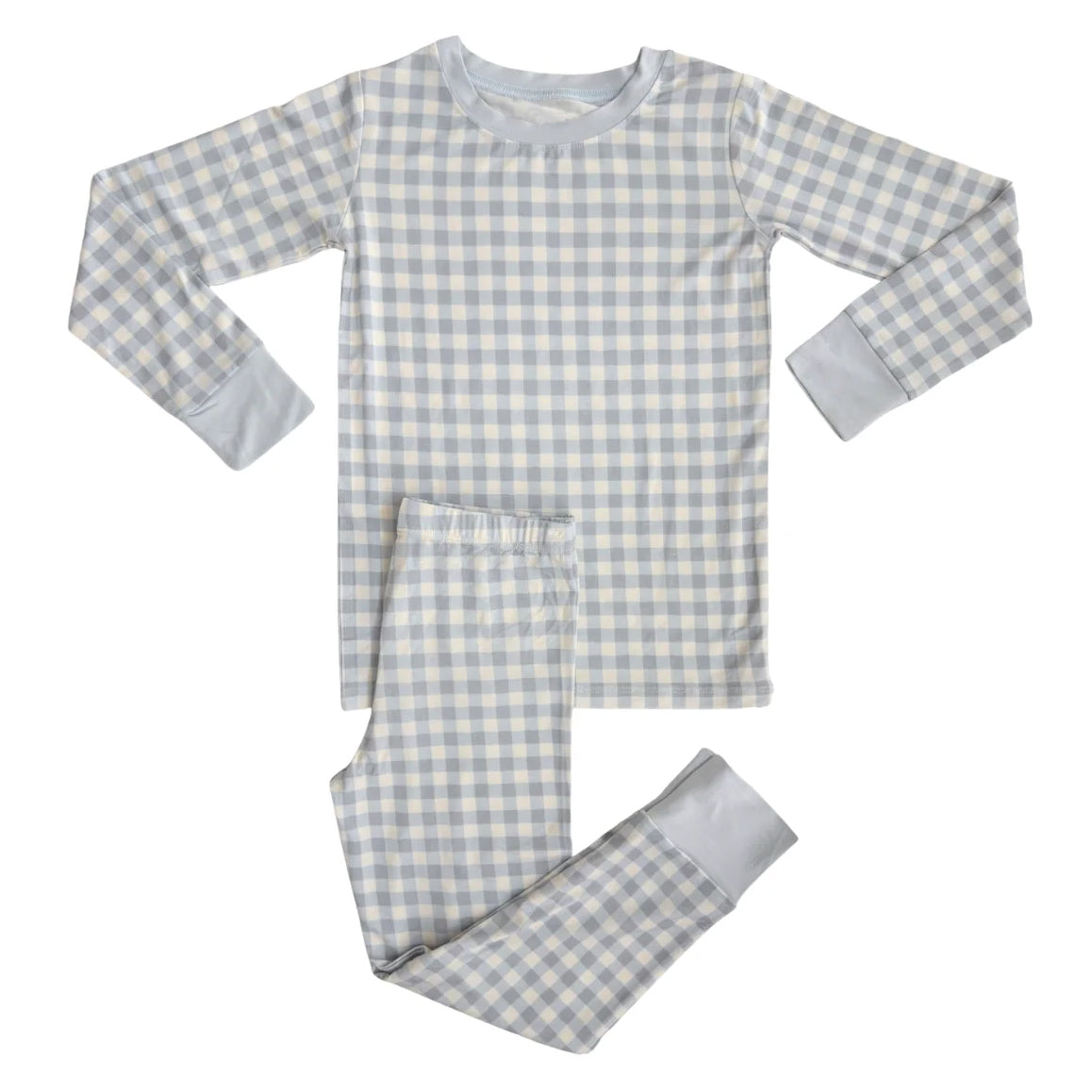 Baby Boys Grey Checked Top Pant Pajamas Sets Preorder