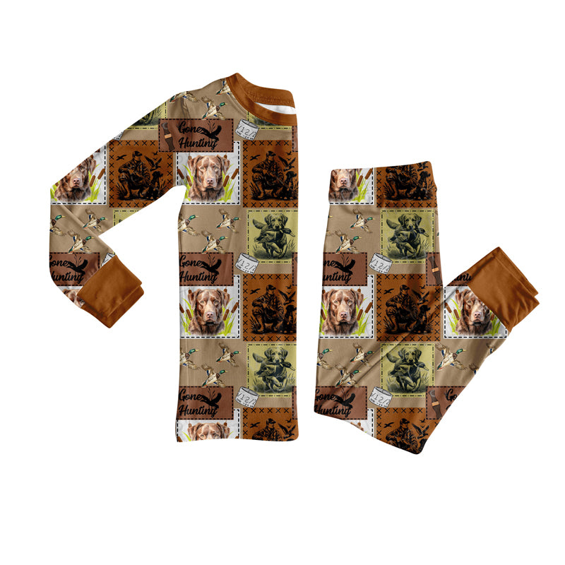Baby Boys Ducks Dogs Top Pants Western Hunting Pajamas Sets Preorder