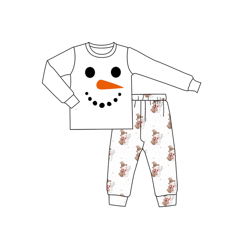 Baby Boys Snowmen Shirts Top Pants Christmas Pajamas Sets Preorder