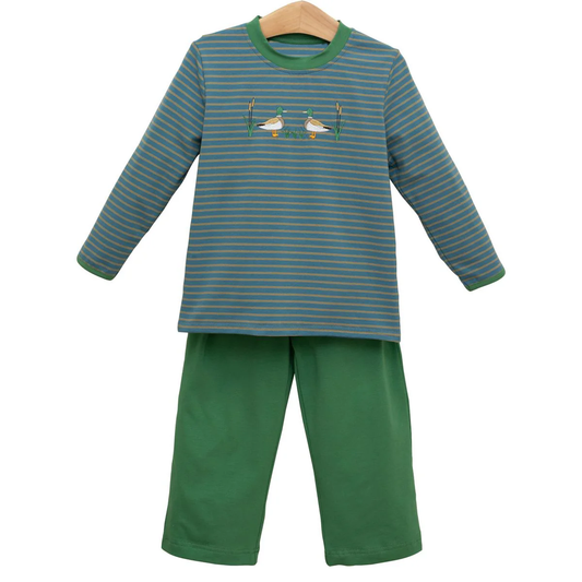 Baby Boys Stripe Ducks Top Pants Clothes Sets Preorder