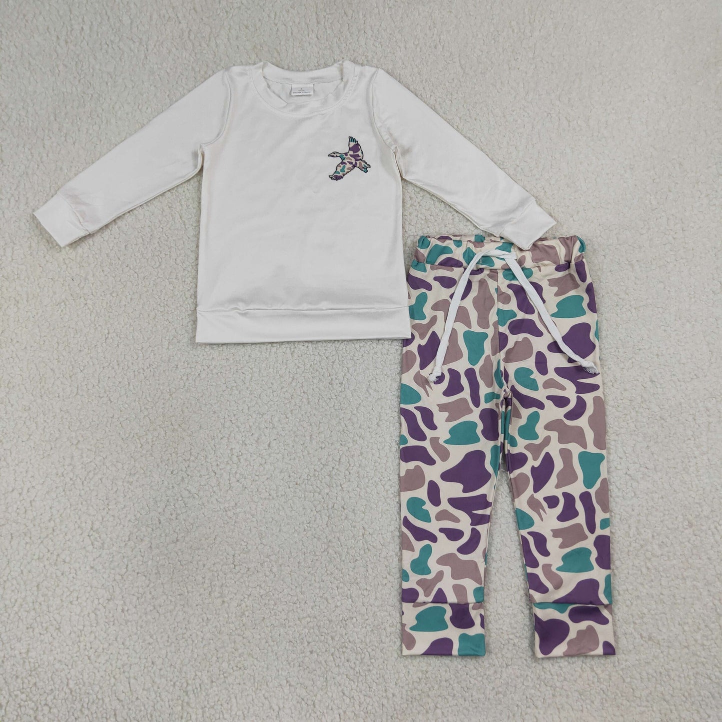 Baby Boys Camo Ducks Top Pants Hunting Clothes Sets