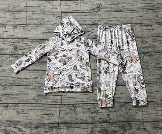 Baby Boys Southern Leaves Camo Pockets Hoodie Jogger Clothes Sets