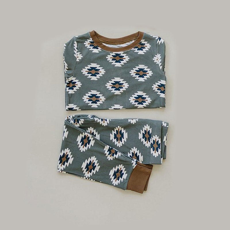 Baby Boys Aztec Top Pants Western Pajamas Sets Preorder