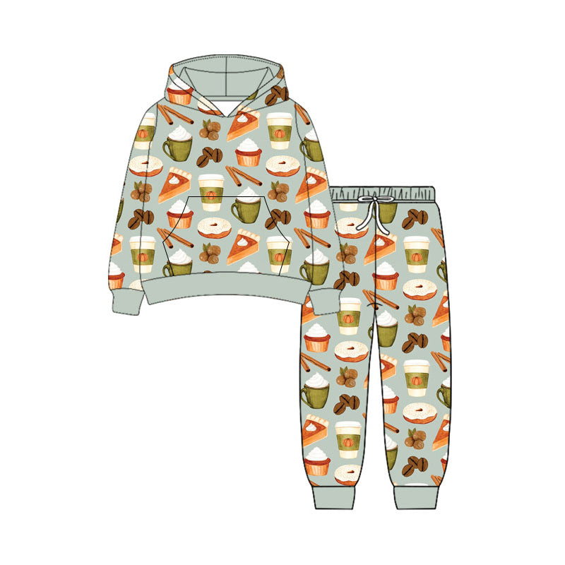 Baby Boys Cakes Food Hoodies Jogger Pant Clothes Sets Preorder