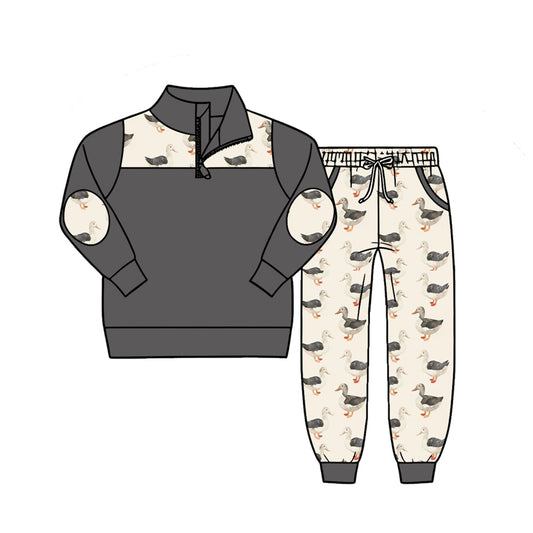 Baby Boys Long Sleeve Zip Pullover Top Ducks Pockets Jogger Hunting Clothes Sets Preorder