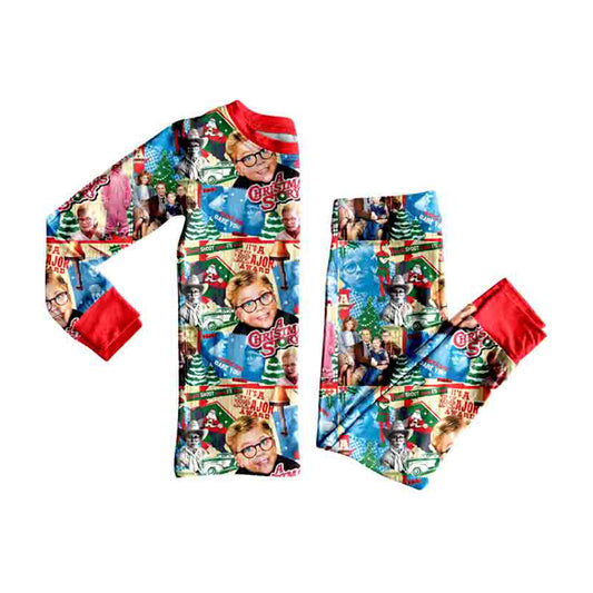 Preorder moq 5 Baby Girls Christmas Story Top Pant Pajamas Sets