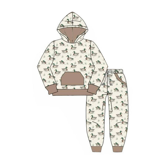 Baby Boys Ducks Pocket Hoodie Jogger Pants Hunting Clothes Set Preorder