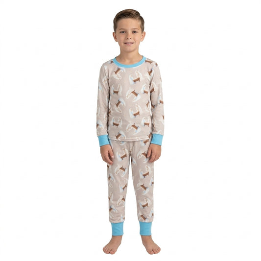 Baby Boys Long Sleeve Nativity Top Pant Pajamas Sets