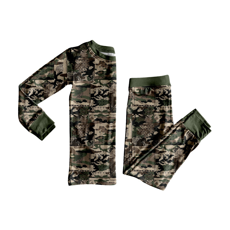 Baby Boys Camo Top Pant Hunting Pajamas Set Preorder