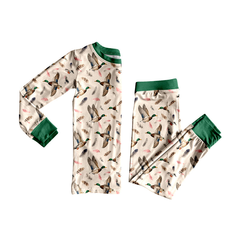 Baby Boys Ducks Furs Top Pant Hunting Pajamas Set Preorder