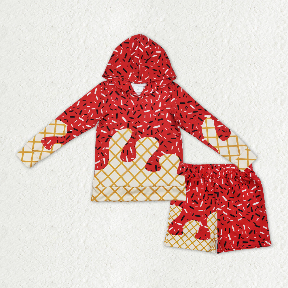 Sibling Baby Boys Long Sleeve Southern Camo Drip Sprinkles Hoodies Pockets Shorts Clothes Sets