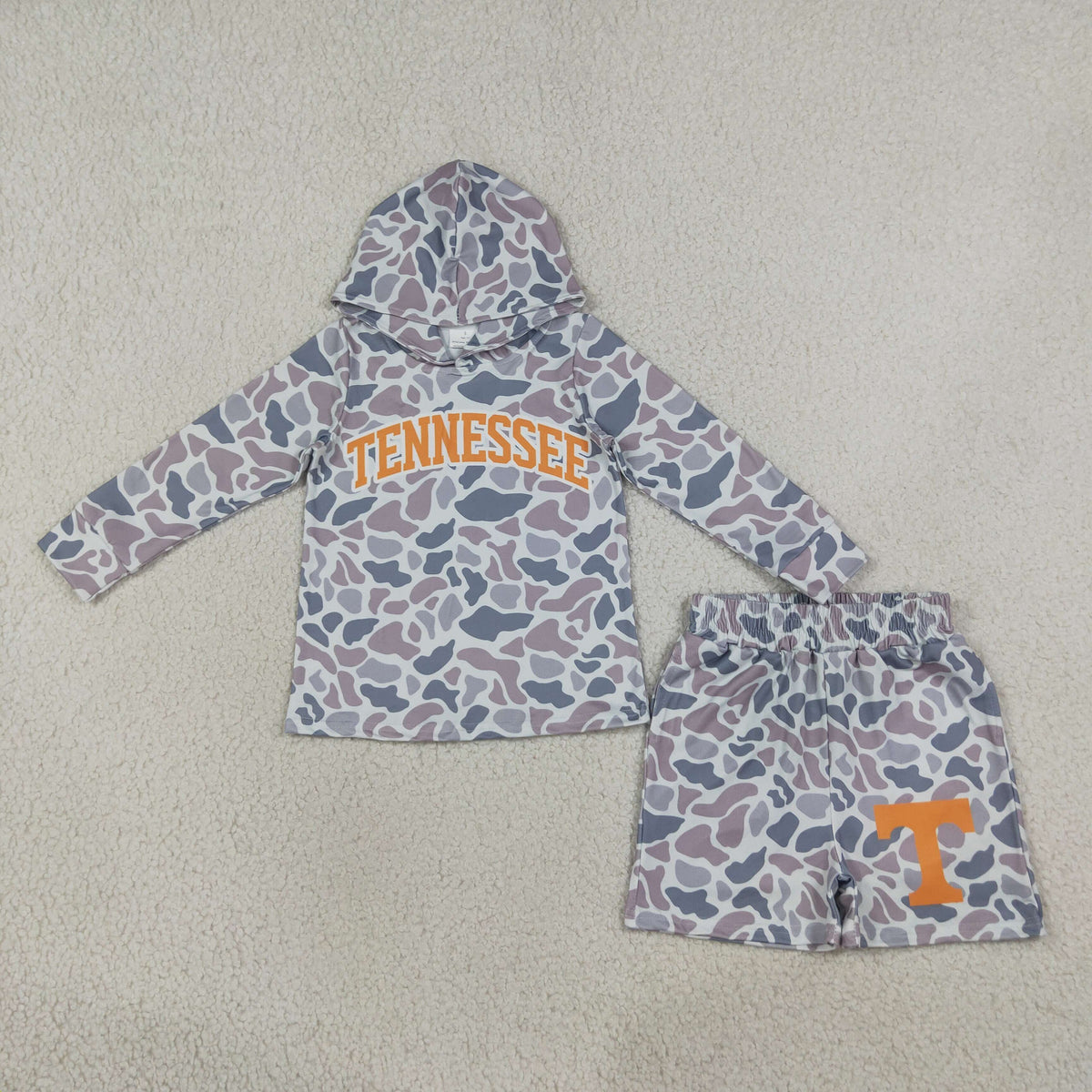 Sibling Baby Boys Camo Tennessee Vols Hoodie Pockets Short Team Clothes Sets