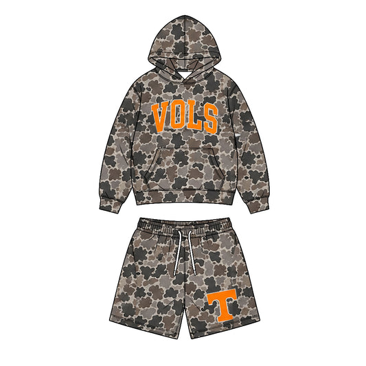 Baby Boys Grey Camo Vols Long Sleeve Hoodie Short Team Clothes Set Preorder