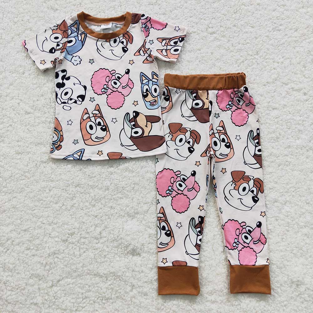 Sibling Baby Boys Short Sleeve Tee Shirts Pants Pajamas Clothes Sets