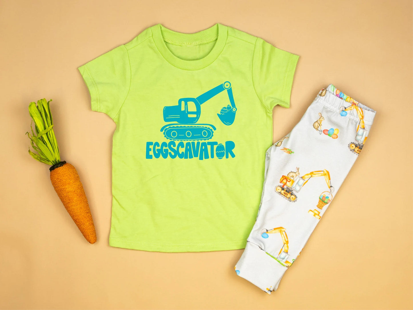 Baby Boys Easter Eggscavator Shirt Holiday Pants Clothes Sets preorder