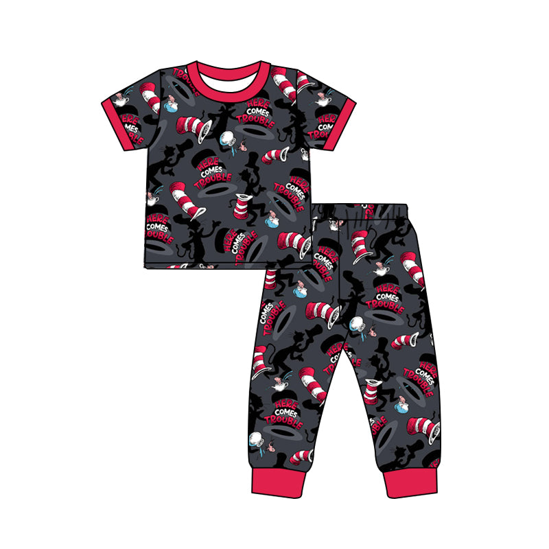 Baby Boys Dr Reading Black Hats Top Pants Pajamas Outfits Clothing Sets Preorder