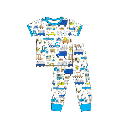 Baby Boys Construction Shirt Top Pants Pajamas Clothes Sets Preorder