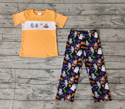 Baby Boys Halloween Dogs Shirt Tops Pants Clothes Sets