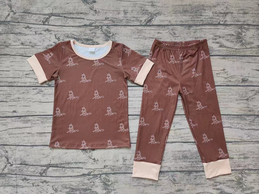 Baby Boys Brown Camo Duck Shirt Pants Pajamas Clothes Sets