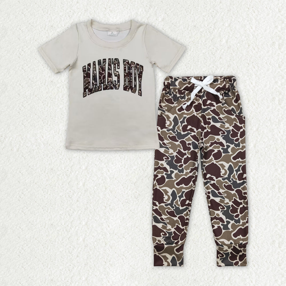 Baby Camo Mama's Boy Top Hunting Pants Clothes Sets