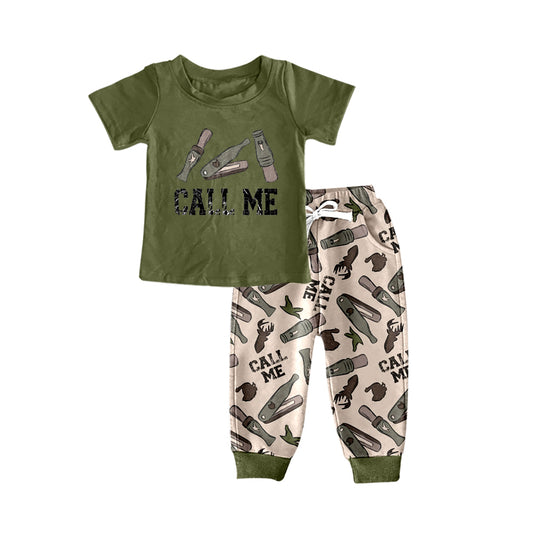 Baby Boys Call Me Duck Deer Hunting Shirt Pants Clothes Sets Preorder