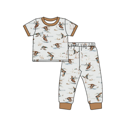 Baby Boys Mallard Ducks Hunting Top Pants Pajamas Clothes Sets Preorder