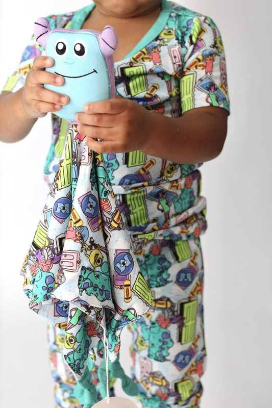 Baby Boys Blue Monster Shirts Pants Pajamas Clothes Sets Preorder