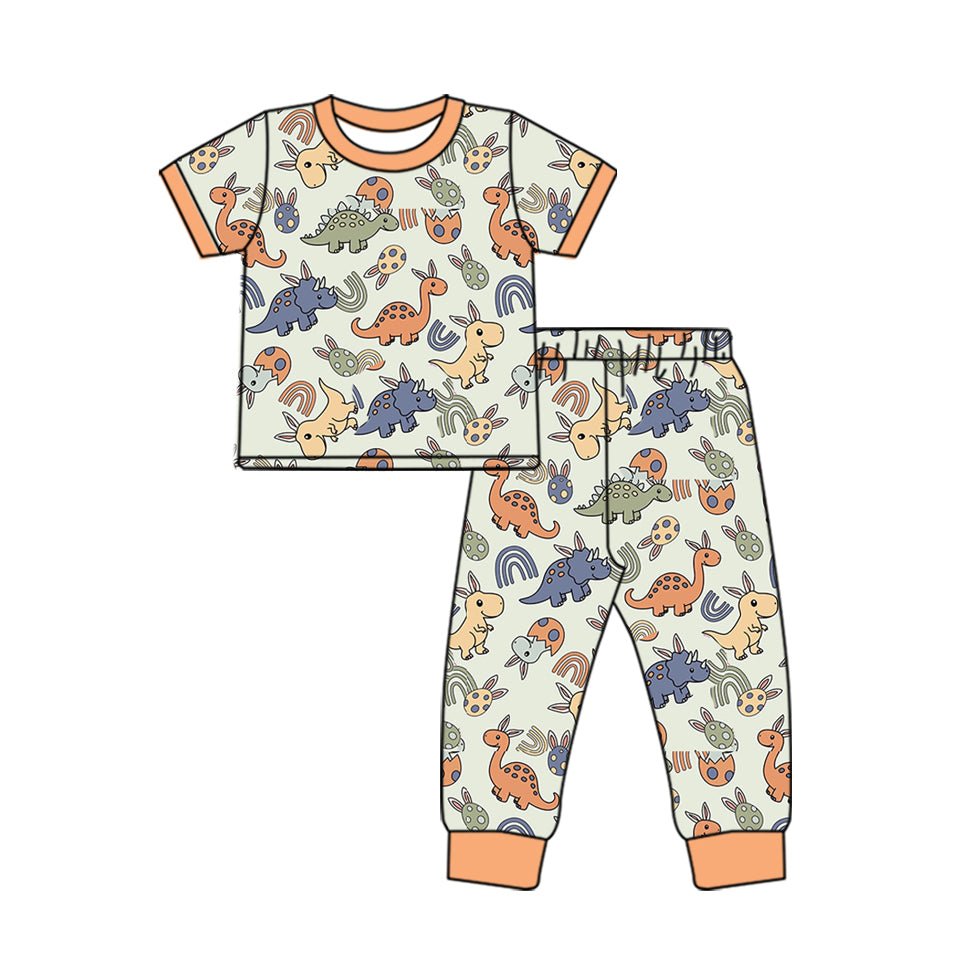 Baby Boys Dinosaurs Short Sleeve Shirts Pants Pajamas Clothes Sets Preorder