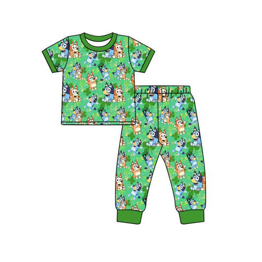 Baby Boys St Patrick Day Dogs Shirt Pants Pajamas Clothes Sets Preorder