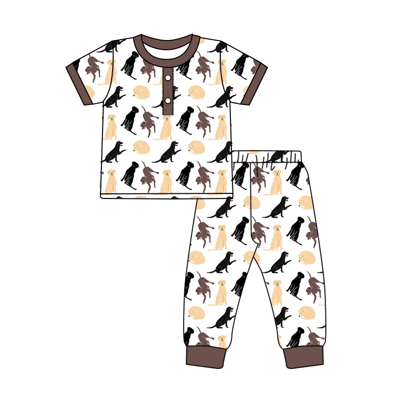 Baby Boys Golden Dogs Shirt Pants Pajamas Clothes Sets Preorder
