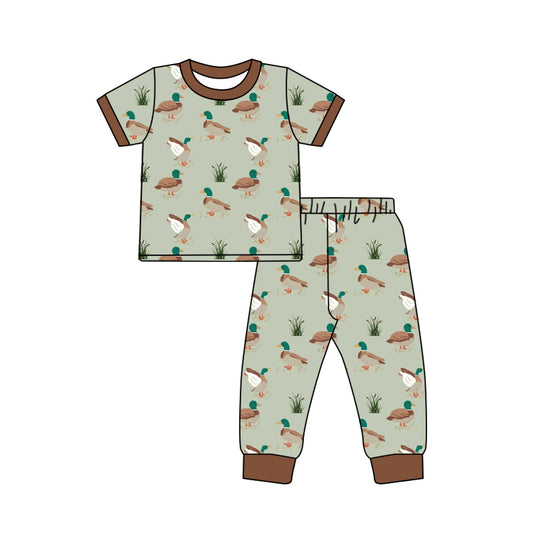 Baby Boys Mallard Ducks Shirt Pants Pajamas Clothes Sets Preorder