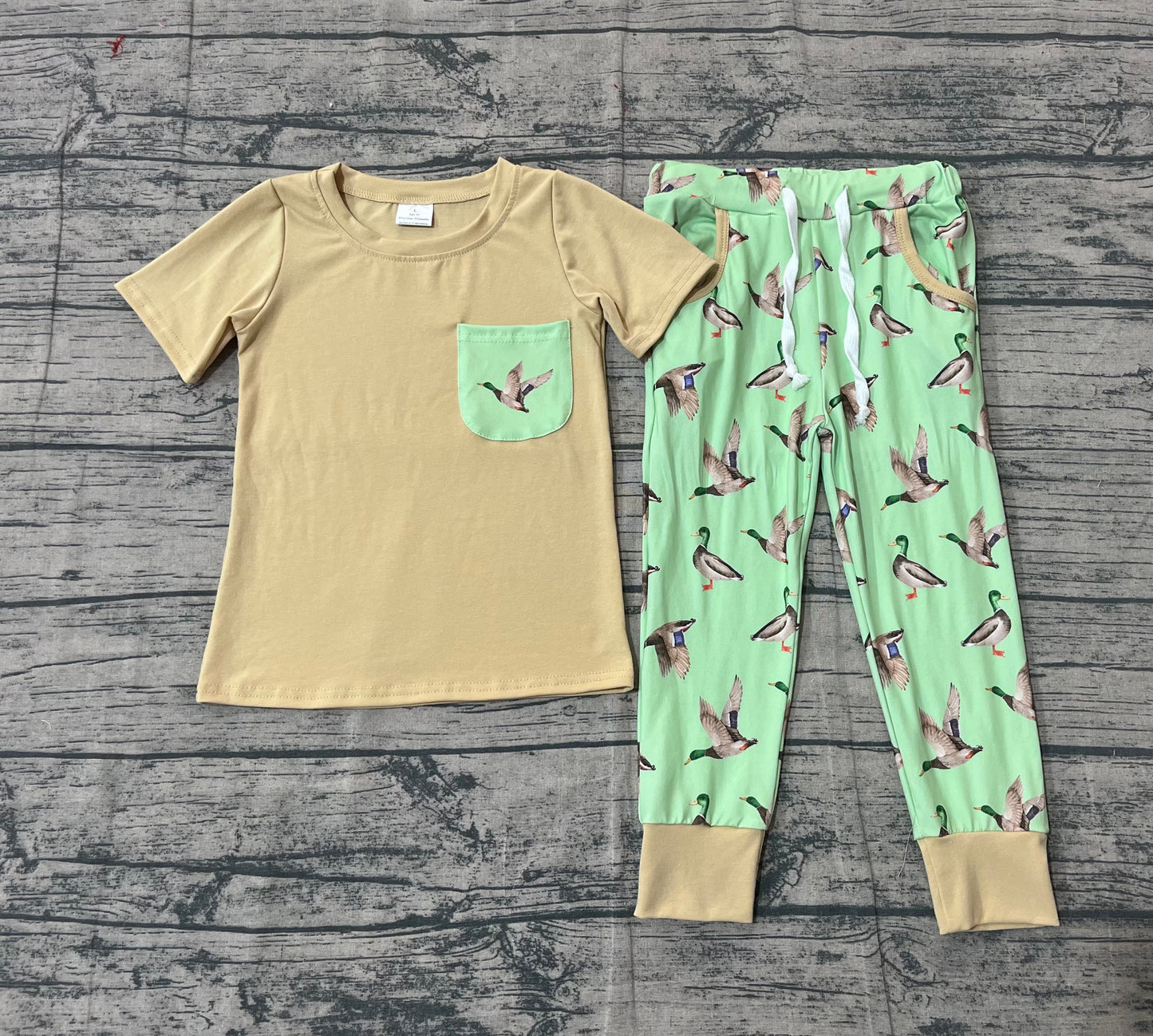Baby Boys Short Sleeve Shirts Top Pockets Legging Pants Southern Hunting Clothes Sets