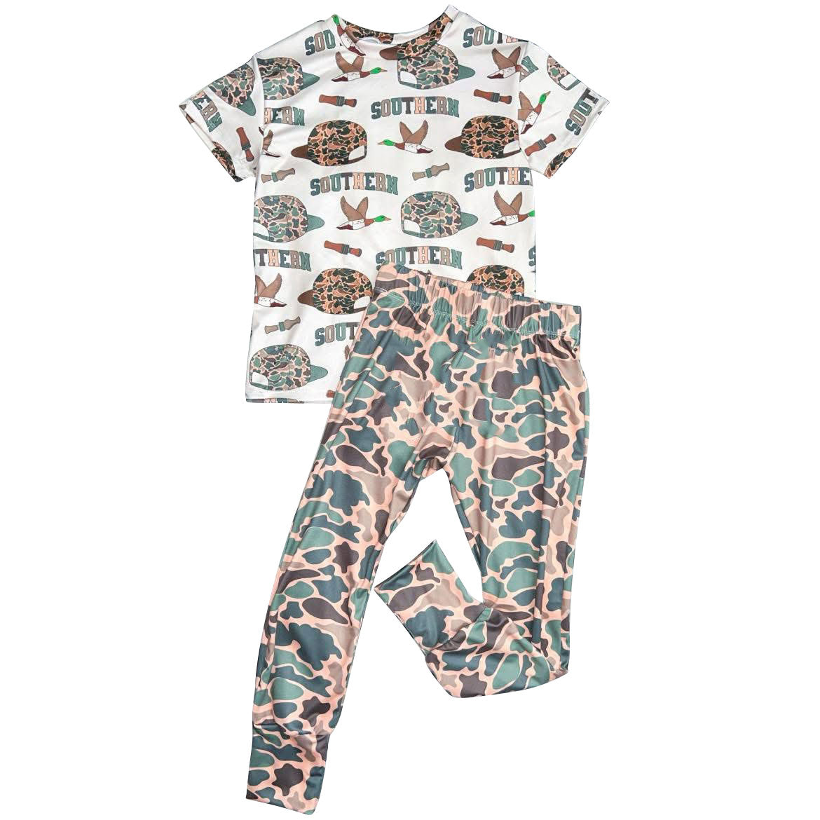Baby Boys Camo Hats Ducks Calls Top Leggings Southern Clothes Sets Preorder