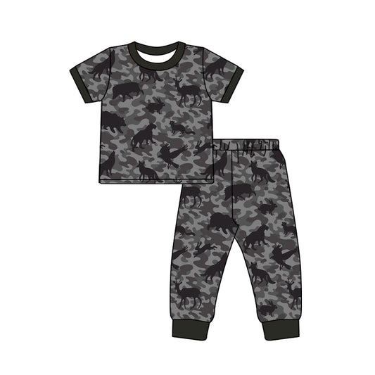 Baby Boys Southern Camo Animals Top Pant Hunting Clothes Sets Preorder